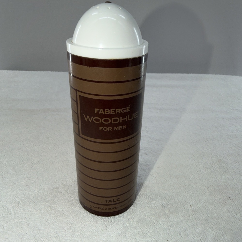 Faberge WOODHUE Men's Talcum Powder 4.0 oz New No Box Vintage
